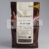 烘焙原料 比利时进口嘉利宝黒巧克力豆70.4% 2.5公斤原装