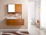 浪鲸浴室柜组合原木橡木实木吊挂式卫浴柜一体台上盆洗脸盆柜