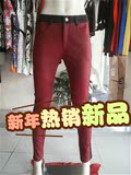 2015特卖 专柜雅莹新款秋冬装 红色牛仔裤E14AH6602a 原价1399