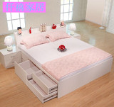 实木床双人床单人床板式床储物抽屉床1.5米床1.8米床