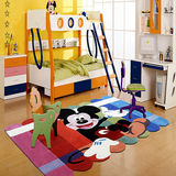 时尚可爱卡通米奇男孩儿童房卧室手工地毯客厅茶几满铺定做幼儿园