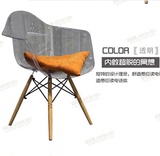 创意家具 伊姆斯透明椅子 实木欧式时尚餐椅创意扶手椅 简约现代