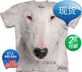 美国现货THE MOUNTAIN牛头梗3D立体图案衣服全棉T恤潮男欧美3dt恤