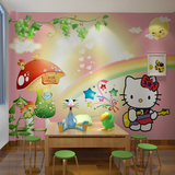 新款卡通儿童房卧室背景墙纸影视墙壁纸彩虹个性3d立体大型壁画