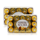 【苏宁易购超市】意大利进口费列罗榛果威化巧克力T30*2盒 礼盒装