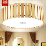 实木吸顶灯原木灯led圆形卧室客厅灯木质中式北欧日式木艺灯饰