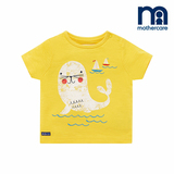 英国mothercare正品童装代购 16夏男宝宝男童海豹黄色短袖 T恤