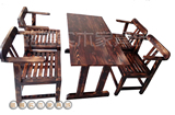 碳化防腐实木户外桌椅套件 户外家具酒吧咖啡休闲餐桌椅套件