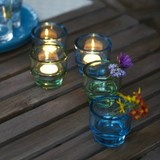 ◆玻璃制品◆IKEA 格兰西 小圆蜡烛托(蓝紫黄)◆怡然宜家代购◆