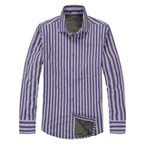 2014冬款男装剪标衬衫 男加绒加厚条纹休闲长袖保暖衬衣018