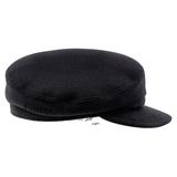 波兰sterkowski正品 复古黑色羊毛混纺渔夫帽小帽檐手工精制帽