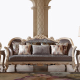 欧式布艺沙发实木雕花沙发客厅家具美式沙发组装时尚奢华新款沙发