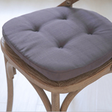 美式餐椅坐垫叉背椅子坐垫办公室沙发坐垫创意纯色棉麻加厚座垫