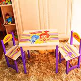 家用卡通儿童桌椅学习桌套装写字桌实木幼儿园小孩书桌椅子组合装