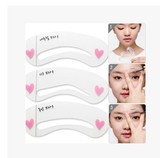 韩国爱丽小屋画眉卡 新手简单3种眉型 眉毛修眉工具眉卡 一字眉卡