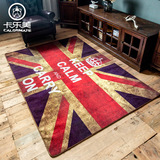 英伦风米字旗复古做旧门垫沙发地毯客厅茶几卧室床边个性创意地垫