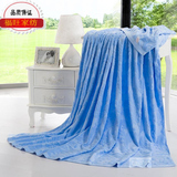 新款欧式蓝色夏季毛巾被纯棉休闲毯 单人双人加厚全棉空调床单毯