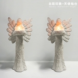 现代中式家居装饰创意蜡烛台工艺品客厅桌面复古风水摆件结婚礼物