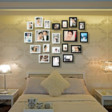 20框欧式心形温馨婚房照片墙客厅卧室相框挂墙创意组合婚纱相片墙
