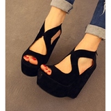 women summer Wedge High heels Platform shoes sandal shoe凉鞋