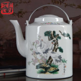 景德镇陶瓷器大容量提梁壶 特大号水壶 凉茶壶 复古怀旧老式茶壶