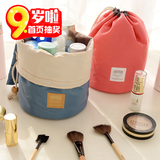 韩国多功能可爱防水大容量化妆包 圆筒式旅行洗漱包收纳袋水桶包
