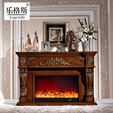 欧式壁炉装饰柜实木壁炉架雕花壁炉简约客厅家具1.5米1.8米 包邮