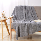 宝贝年代 渐变毯 针织毛线毯子 午睡毛毯 纯色盖毯 沙发休闲毯