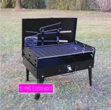 户外烧烤装备野营家用手提箱折叠式炉碳烤架家用便携含铁钗和铲子