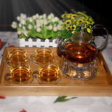 水果茶壶花果茶具田园欧式下午茶具整套花草茶具耐热玻璃套装茶盘