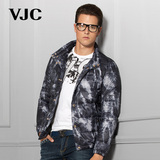 VJC男装冬季时尚修身立领加厚休闲男士白鸭绒轻羽绒服加厚外套