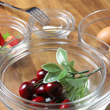 乐美雅可叠钢化玻璃碗水果沙拉大碗料理调料碗微波炉耐热汤碗餐具