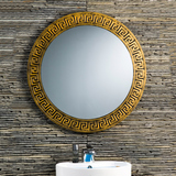 中式装饰镜 仿古镜子壁挂卫浴镜欧式浴室镜复古镜子 卫生间镜包邮