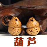 桃核葫芦 雕刻配件辟邪挂件 素材 肥城桃木工艺品 饰品DIY编织