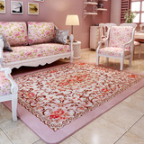欧式地毯客厅沙发茶几现代宜家用卧室床边中式短绒长方形防滑地垫
