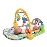 费雪儿童健身架宝宝脚踏钢琴键婴儿爬行垫早教音乐益智玩具游戏垫