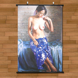 男女房间情趣装饰布挂轴画人体艺术油画效果卧室性感美女裸体海报