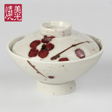 日式陶瓷盖碗 茶碗蒸瓷器 味增汤碗 小米饭碗 5寸碗 日韩料理餐具