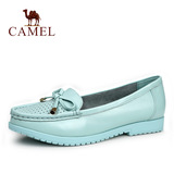 Camel/骆驼夏季女士休闲鞋真皮平跟2015夏季透气女鞋单鞋A1153040