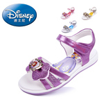 迪士尼童鞋夏季新款时尚凉鞋女童闪灯鞋儿童品牌凉鞋魔术贴休闲鞋