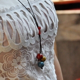 景德镇陶瓷饰品 花釉珠子复古毛衣链 长款简单创意女士陶瓷毛衣链