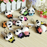 超可爱！四川旅游纪念品熊猫毛绒小挂件钥匙扣公仔成都特色礼品