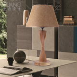 原木简约时尚创意中式木艺木质温馨咖啡厅书桌客厅卧室床头台灯