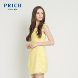 PRICH衣恋旗下16春季新品商场同款蕾丝无袖修身连衣裙 PROW66602M