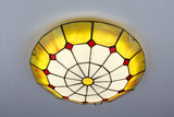 蒂凡尼吸顶灯欧式地中海客厅灯饰彩绘玻璃灯卧室阳台玄关书房灯具
