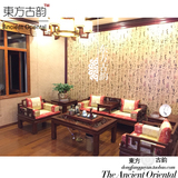 明清仿古家具 实木榆木 中式古典 皇宫椅沙发组合太师椅客厅沙发