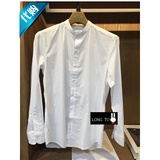 韩国代购ZIOZIA 16春新款 白色时尚修身长袖衬衫