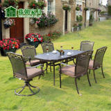 户外桌椅五件套件组合花园庭院阳台公园休闲铁艺家具铸铝桌椅
