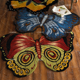 纯手工羊毛地毯茶几客厅个性蝴蝶图案异性不规则创意艺术地毯卧室