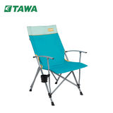 TAWA 户外长椅折叠便携沙滩钓鱼露营靠椅休闲午休躺椅子 蓝色